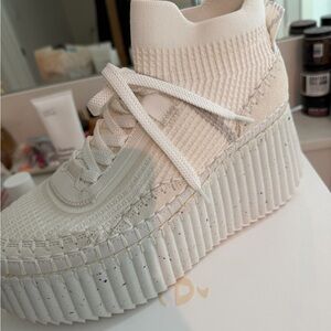 Chloe
Nama Platform Speckled Mix Leather Sneakers